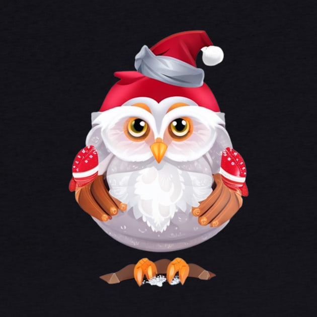 Funny santa owl by halazidan